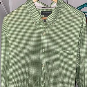 Green Plaid Mens Shirt